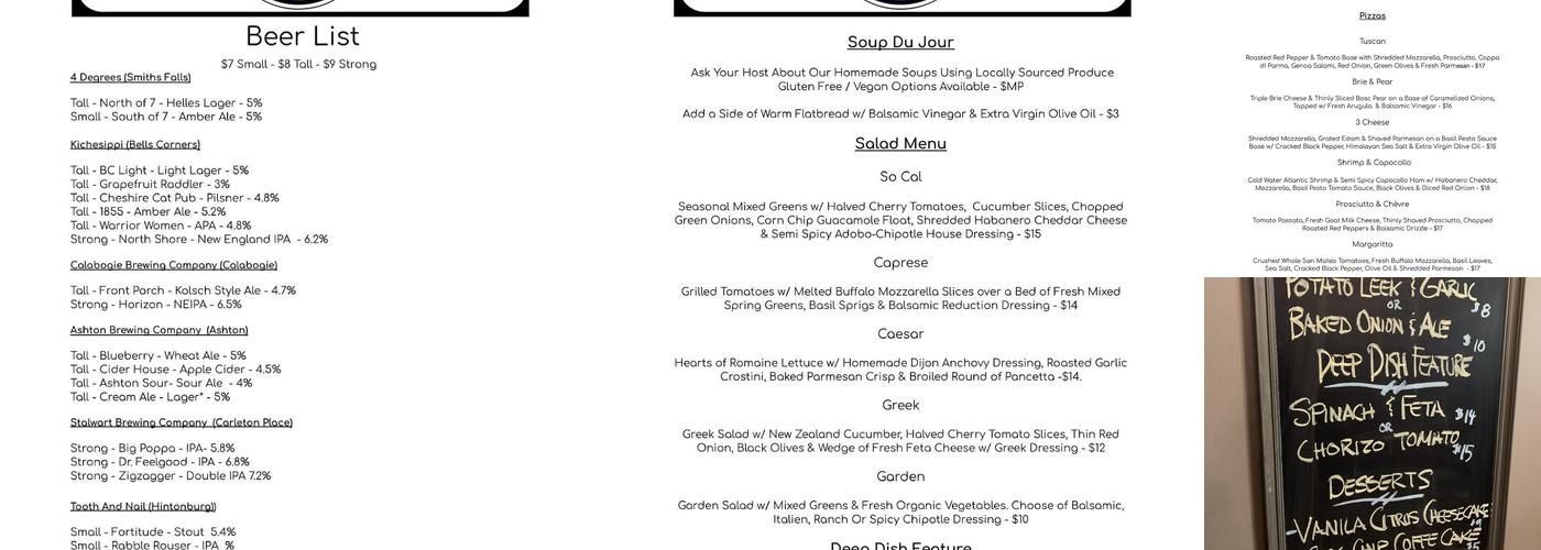 Sip Bistro Menu