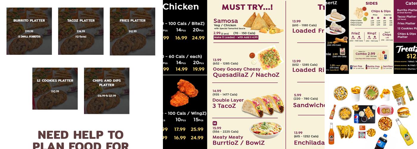 Tacoz N Treatz Menu
