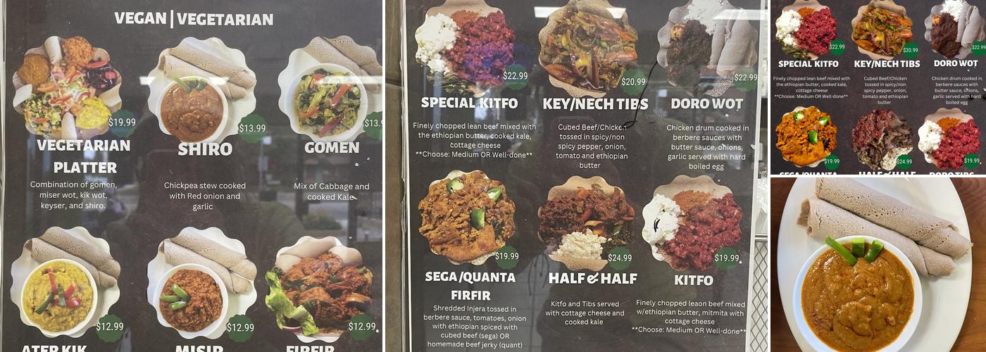 Ethiopian Kitchen Menu
