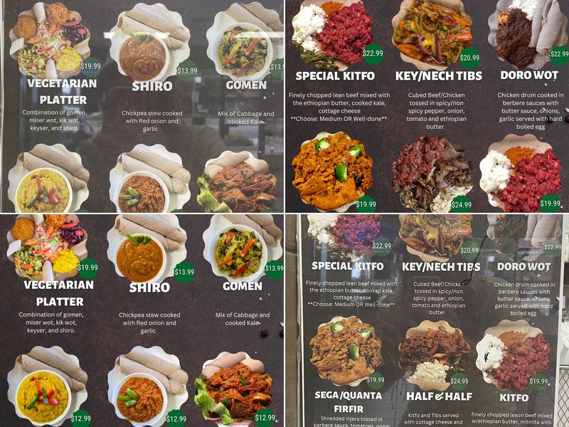 Ethiopian Kitchen Menu