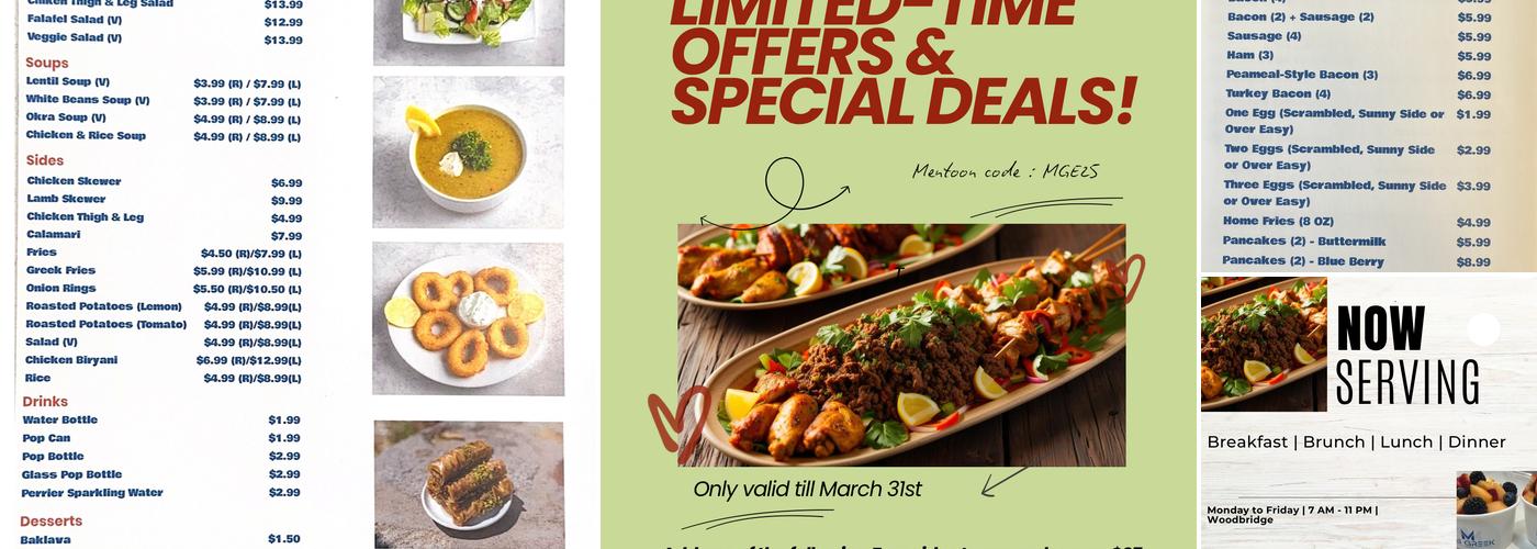 Mrs Greek Express Menu