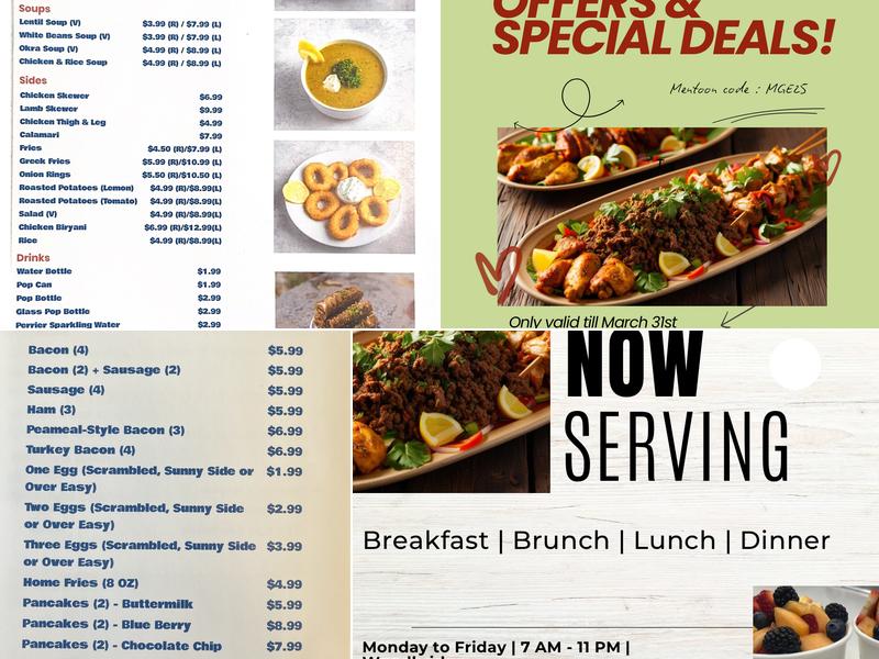 Mrs Greek Express Menu