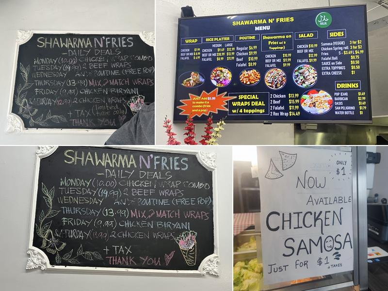 Shawarma N' Fries (Halal) Menu