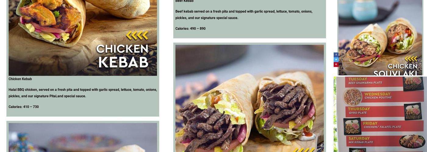 Pita Land Shawarma - Markham Rd Menu