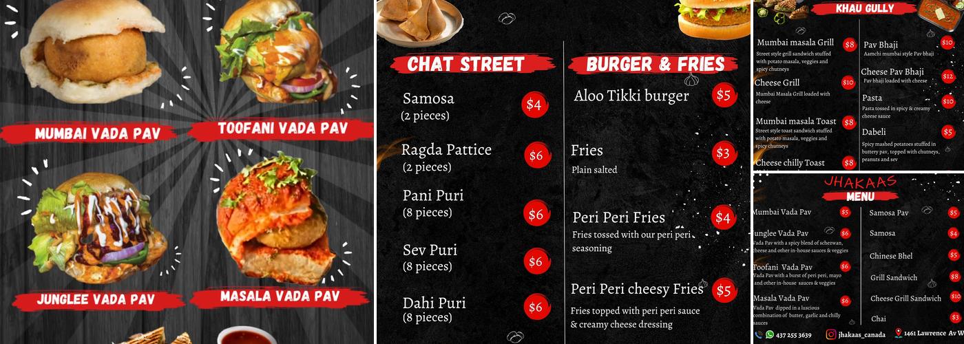 Jhakaas (pre orders only) Menu