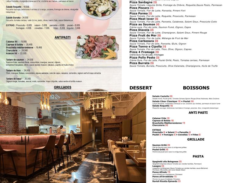 Restaurant Castello Menu