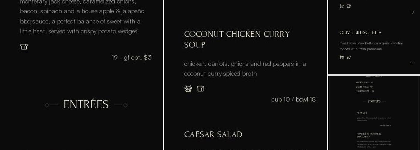 Olive & Vine Menu