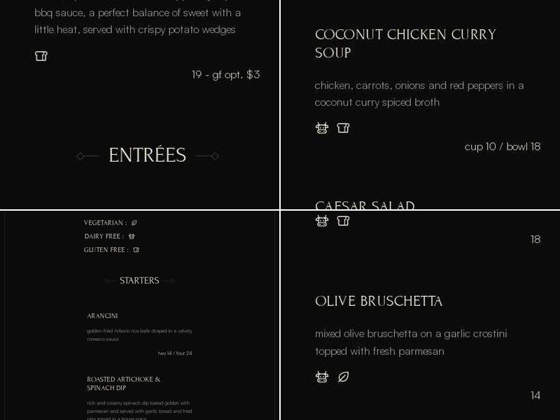 Olive & Vine Menu
