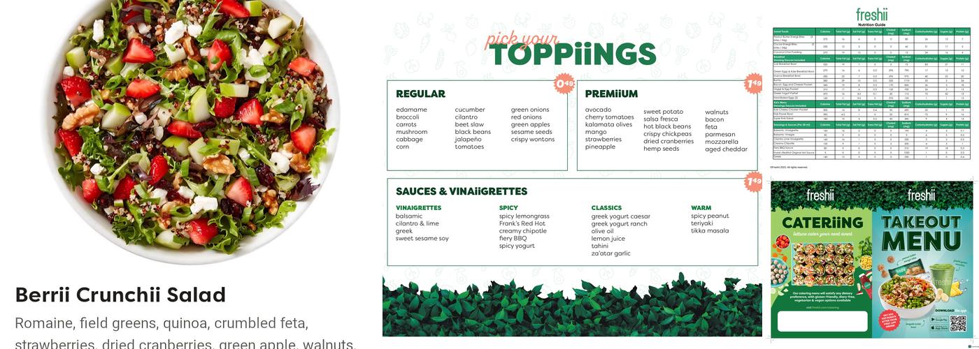 Freshii Menu