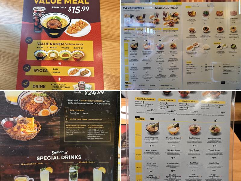 KINTON RAMEN MARINE GATEWAY Menu
