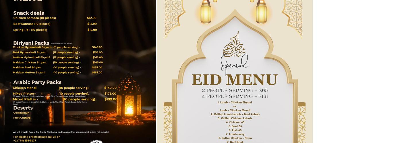 Abu’s Kitchen-Vancouver Menu