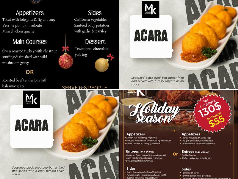 Madani's Kitchen Menu