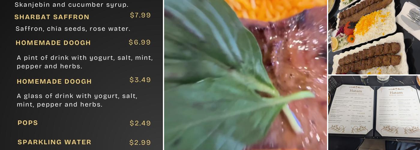 Hatam Restaurant Menu