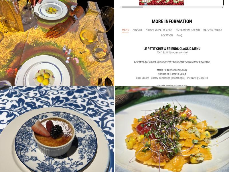 Le Petit Chef - Winnipeg Menu