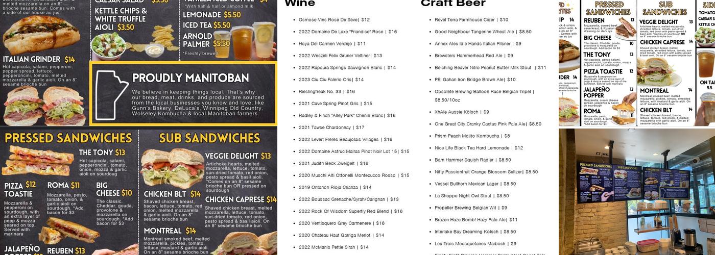 Crafted Crust Menu