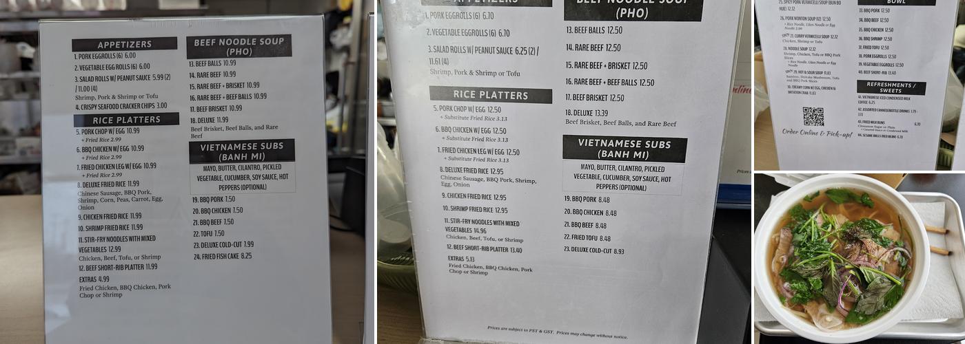 Nu Saigon (Main) @ Vickar Ford Menu