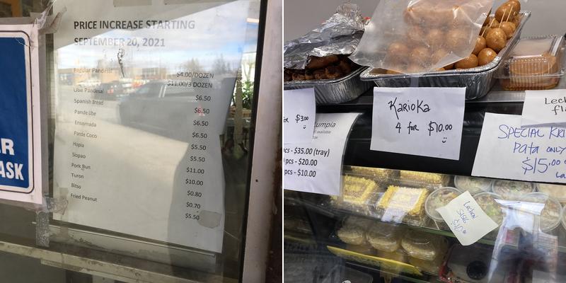 VC Cuevas bakery Menu