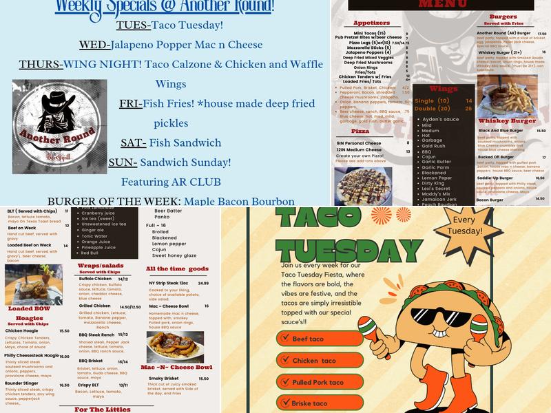 Another Round bar&grill Menu