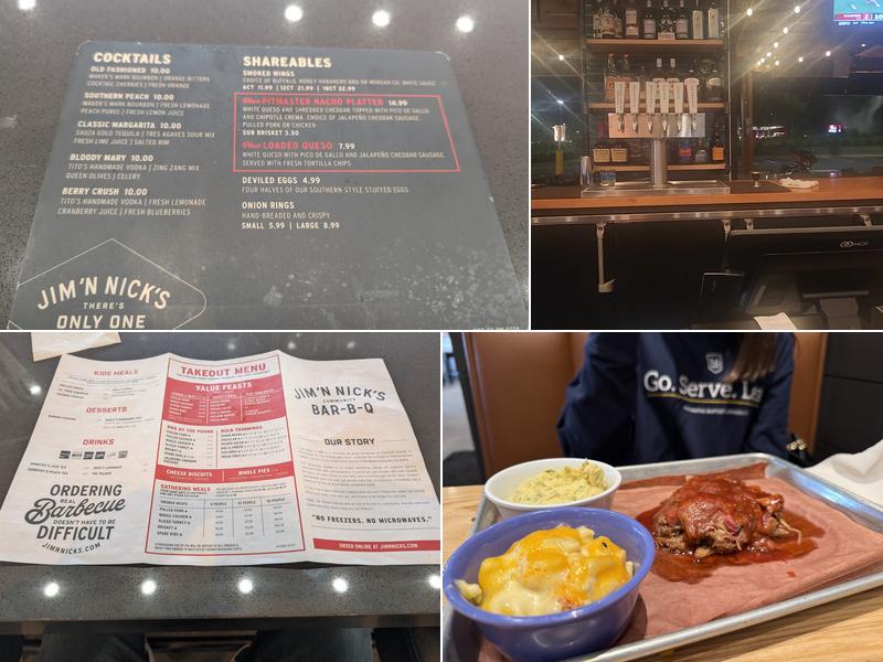 Jim 'N Nick's Bar-B-Q Menu