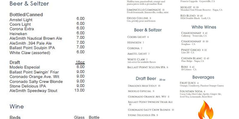 Fireside Bar & Grill Menu