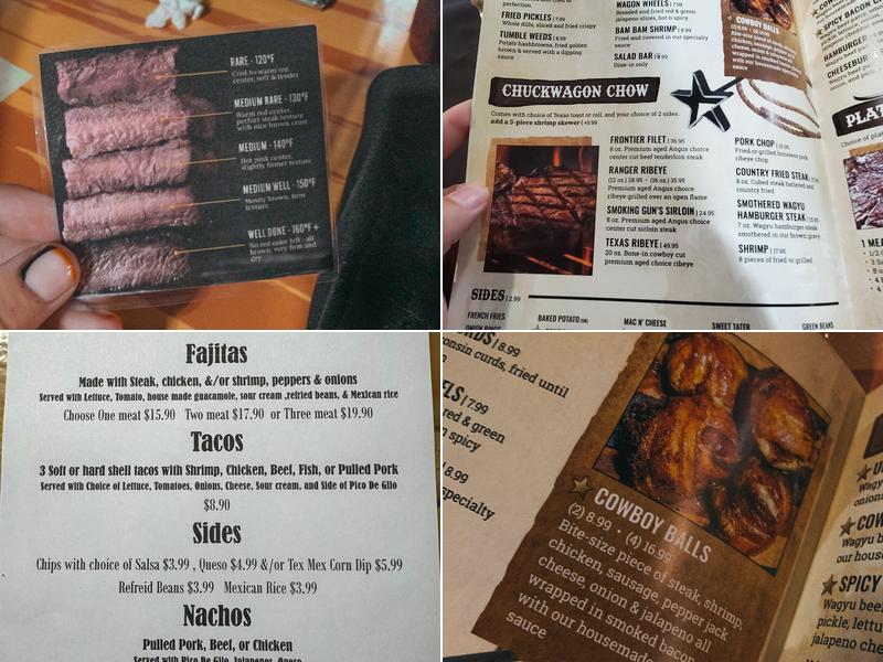 Texas Smoking guns Menu