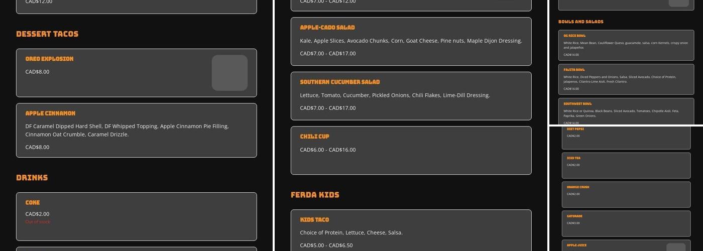 El Patcho’sTacos Menu