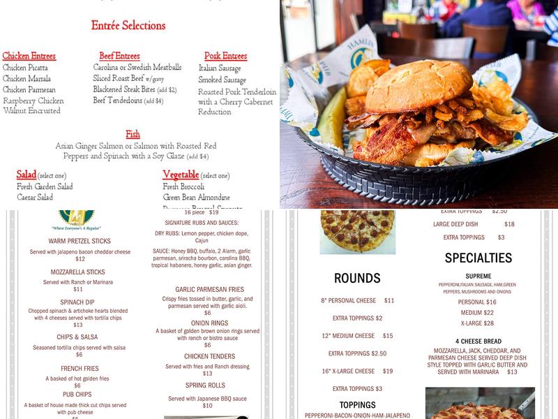 Hamlin Pub Menu