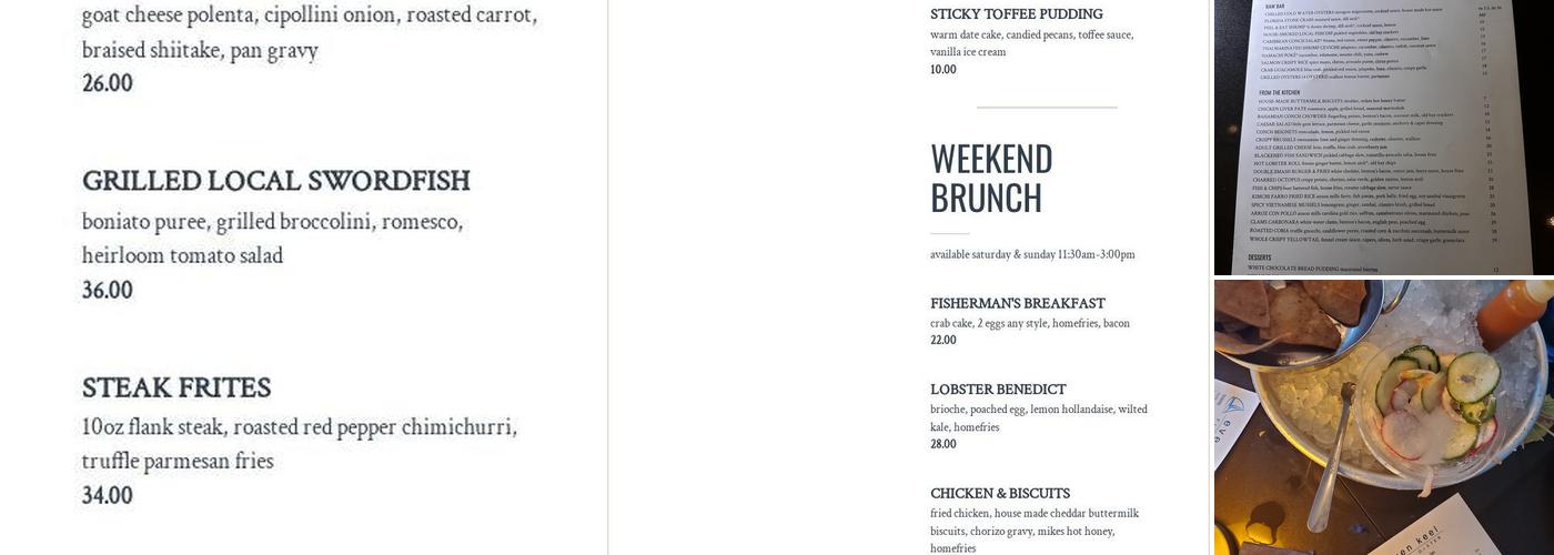 Even Keel Las Olas Menu