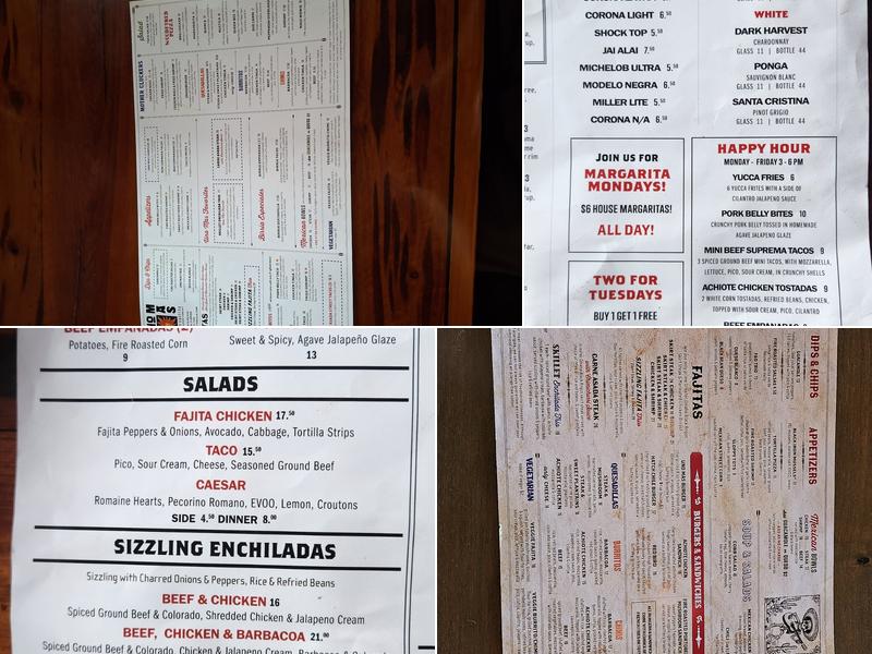 Uno Mas Mexican Cantina Menu