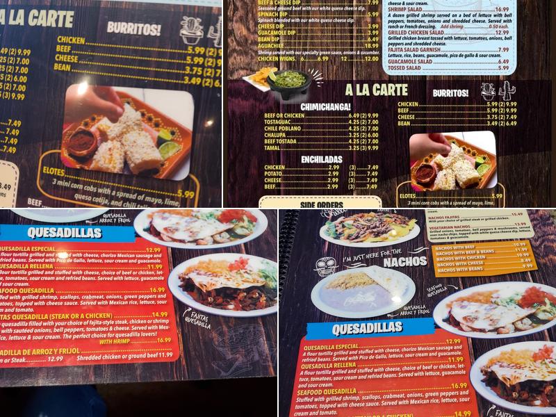 El patrón mexican restaurant Menu