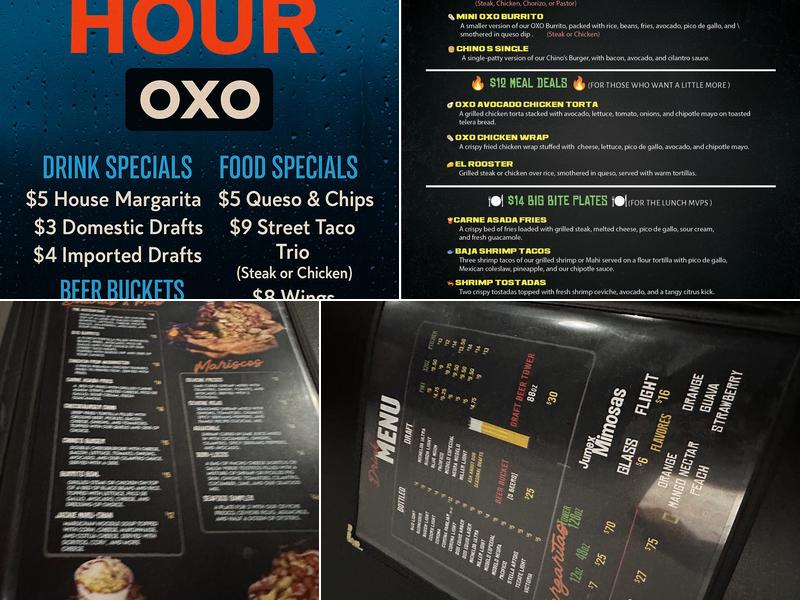 OXO Bar & Grill Menu