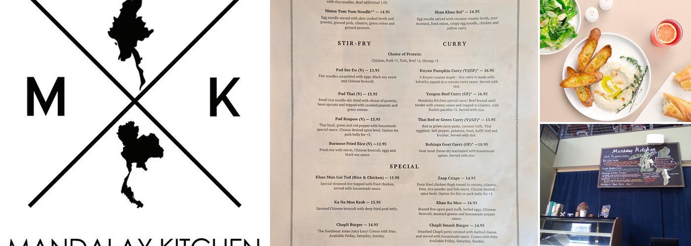 Mandalay Kitchen Menu