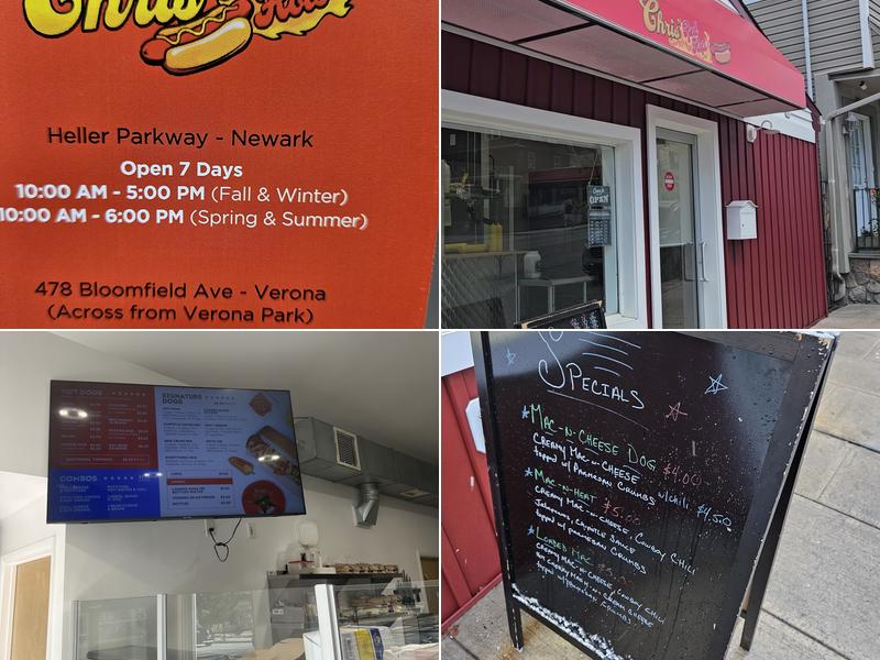 Chris' Red Hots Menu