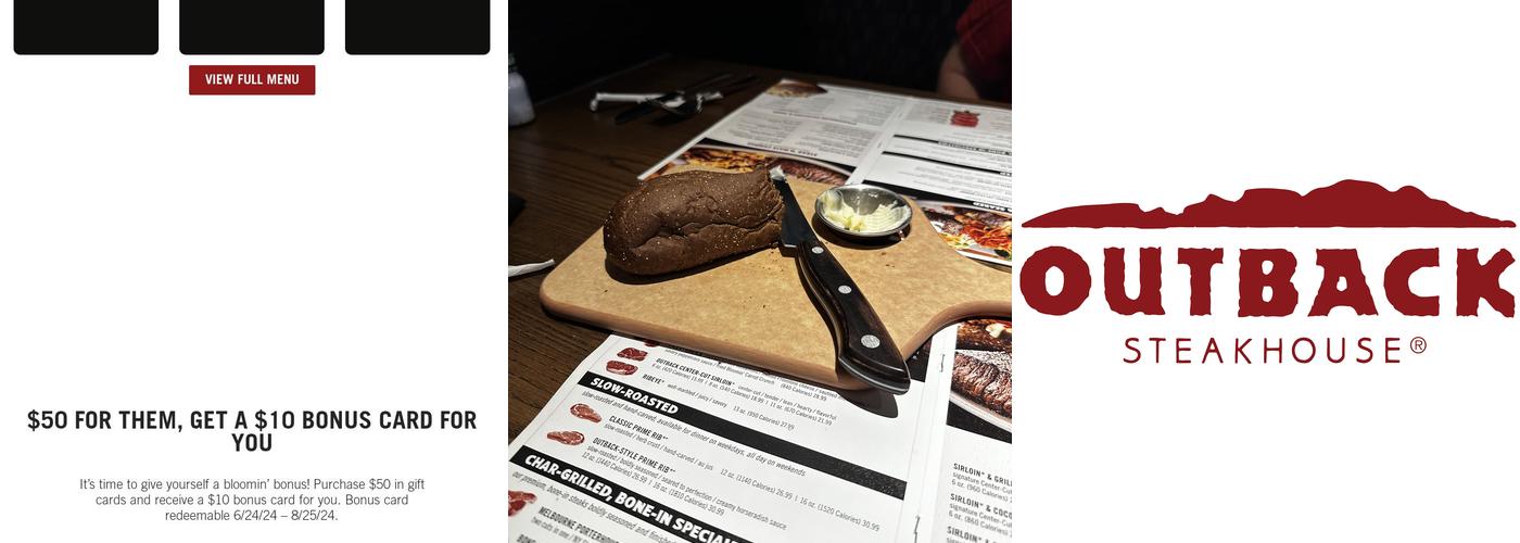 Outback Steakhouse Menu