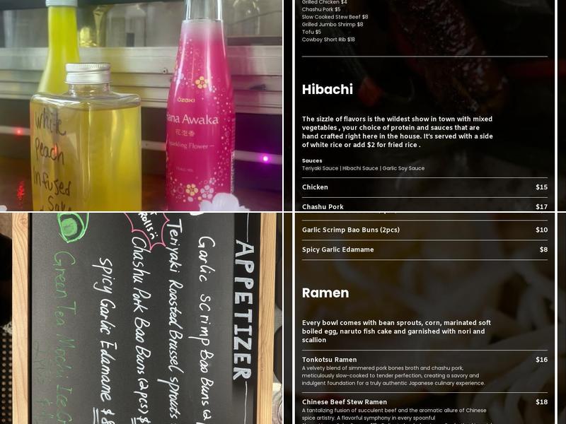 Outlawed Ramen & Hibachi, at Vaughn’s Menu