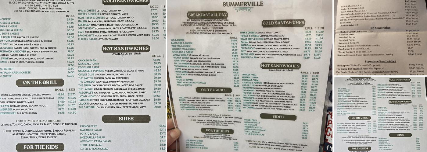 Rinaldi's Deli Menu