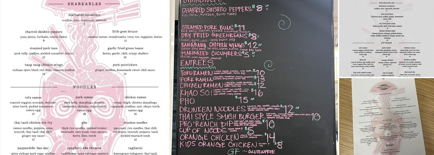 Noodlehead Menu