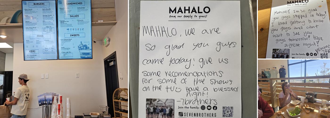 Seven Brothers Burgers Menu