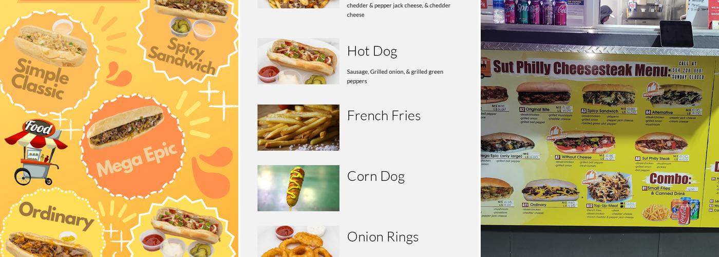 Sut Philly Cheesesteak Menu