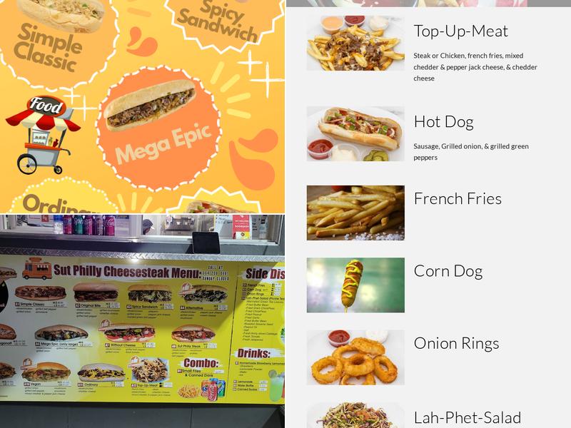 Sut Philly Cheesesteak Menu
