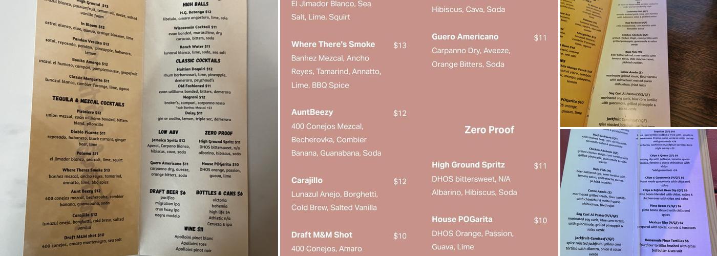 The High Ground Menu