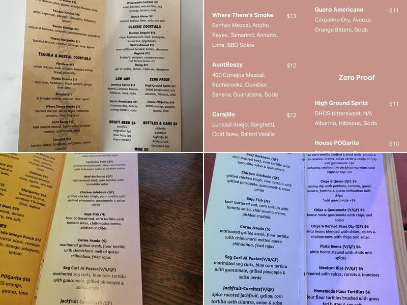 The High Ground Menu