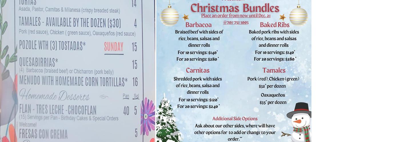 Aide’s Kitchen Menu