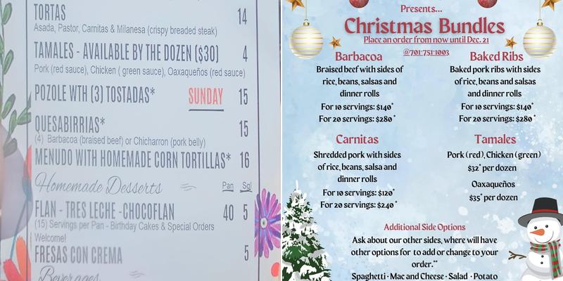 Aide’s Kitchen Menu