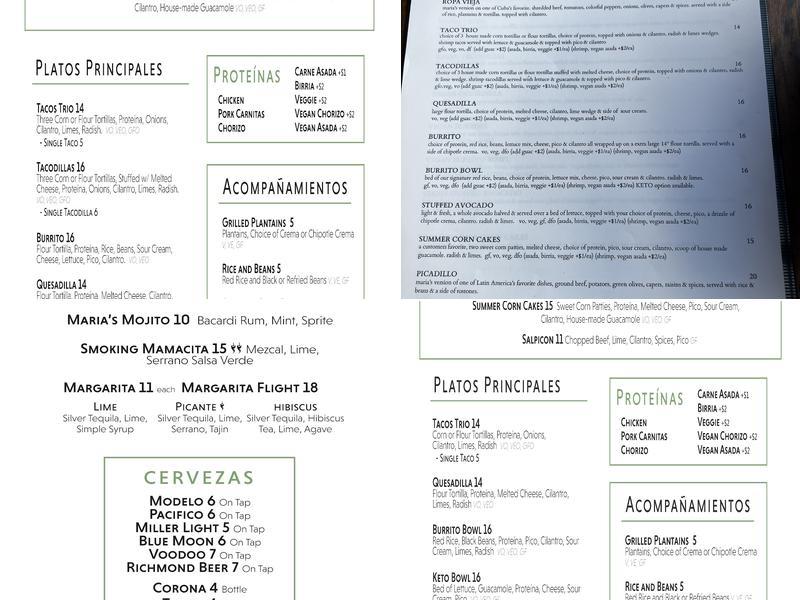 Juan More Taco RVA Menu