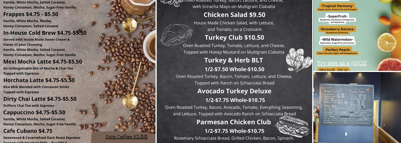 Drifters Cafe Menu