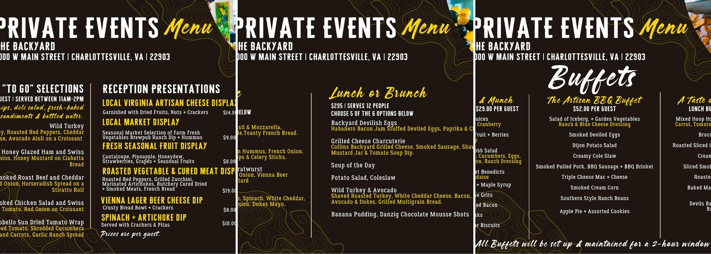 Devils Backbone Backyard Menu