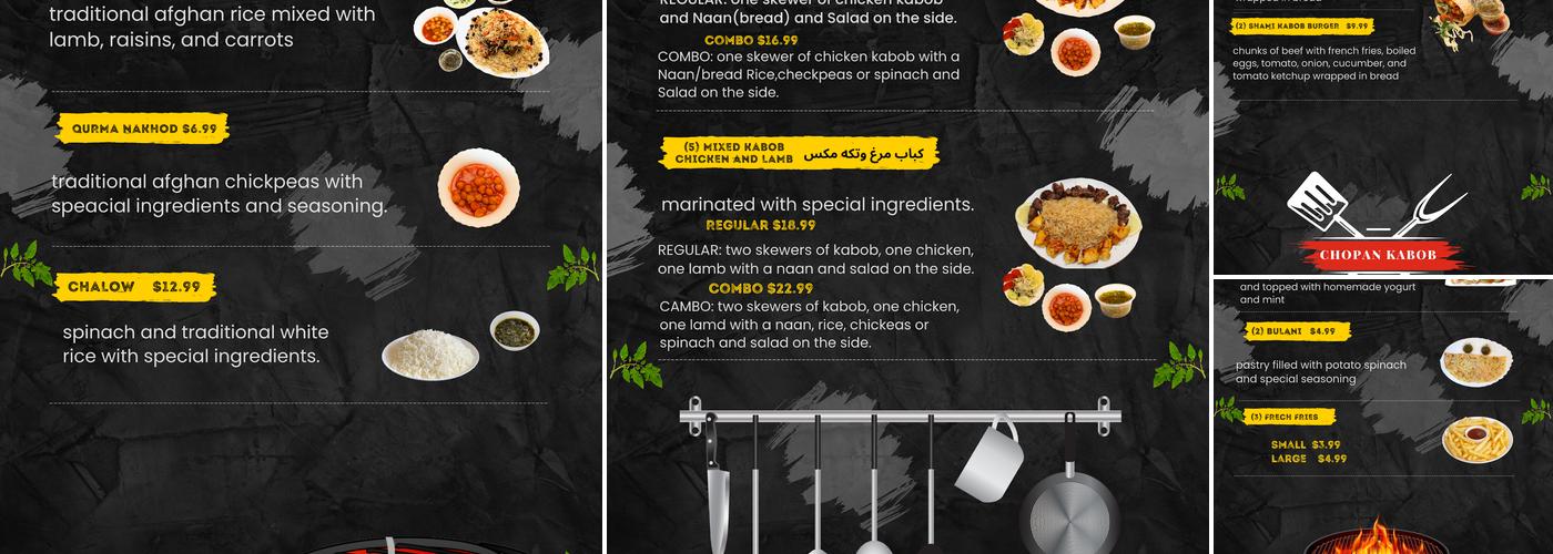 Chopan Kabob Express Menu
