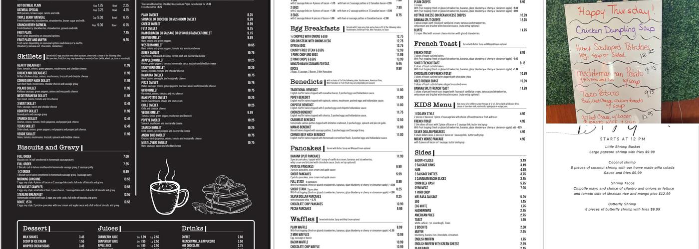 Early Bird Cafe Menu