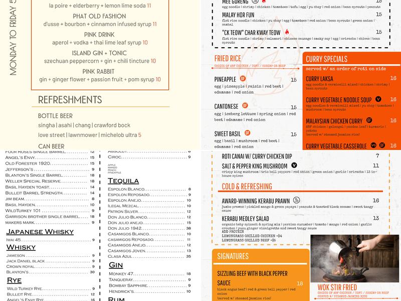Phat Eatery Woodlands Menu